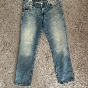 H&M Men's Faded Blue Straight Jeans